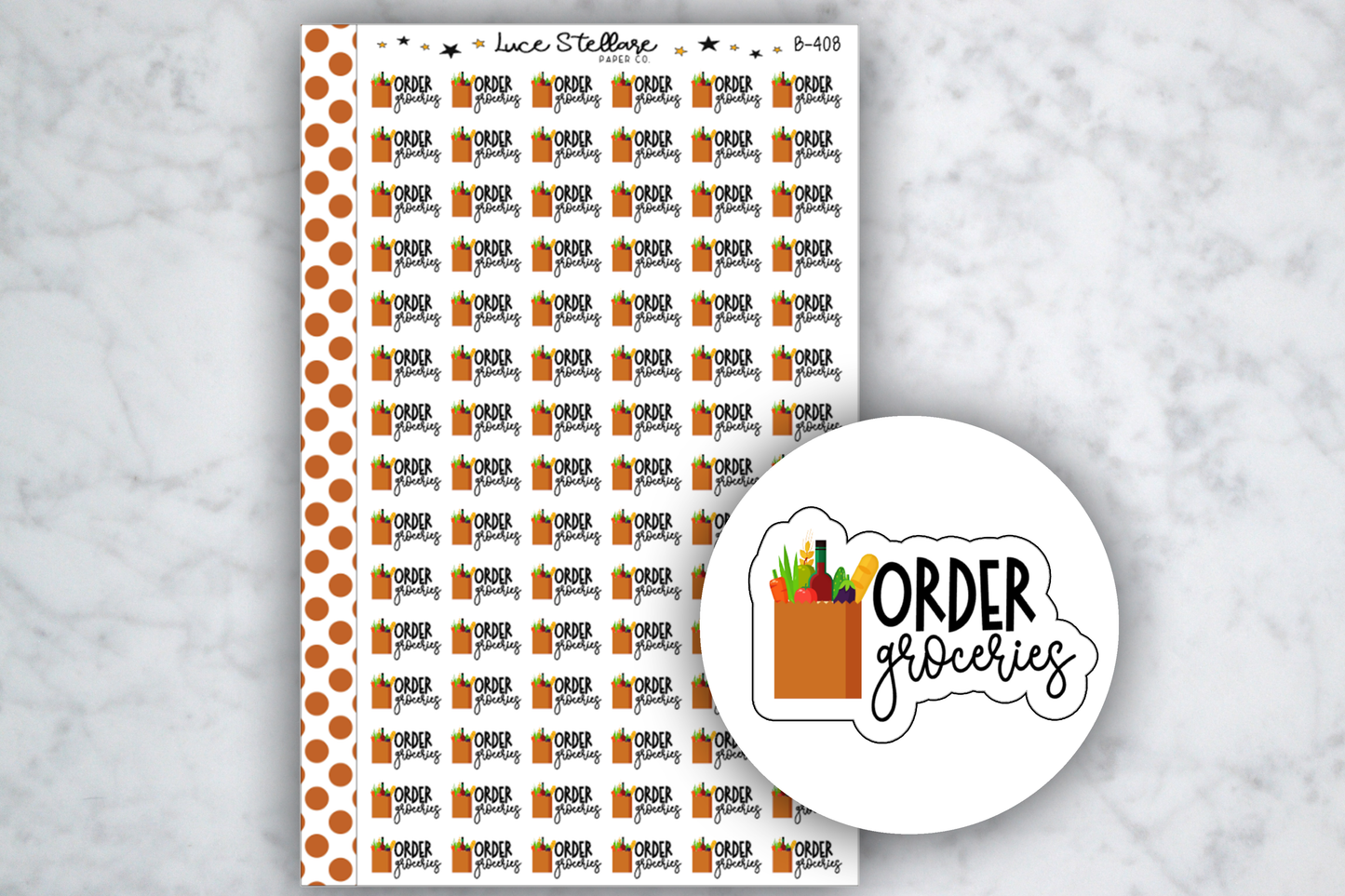 Order Groceries Stickers / B-408