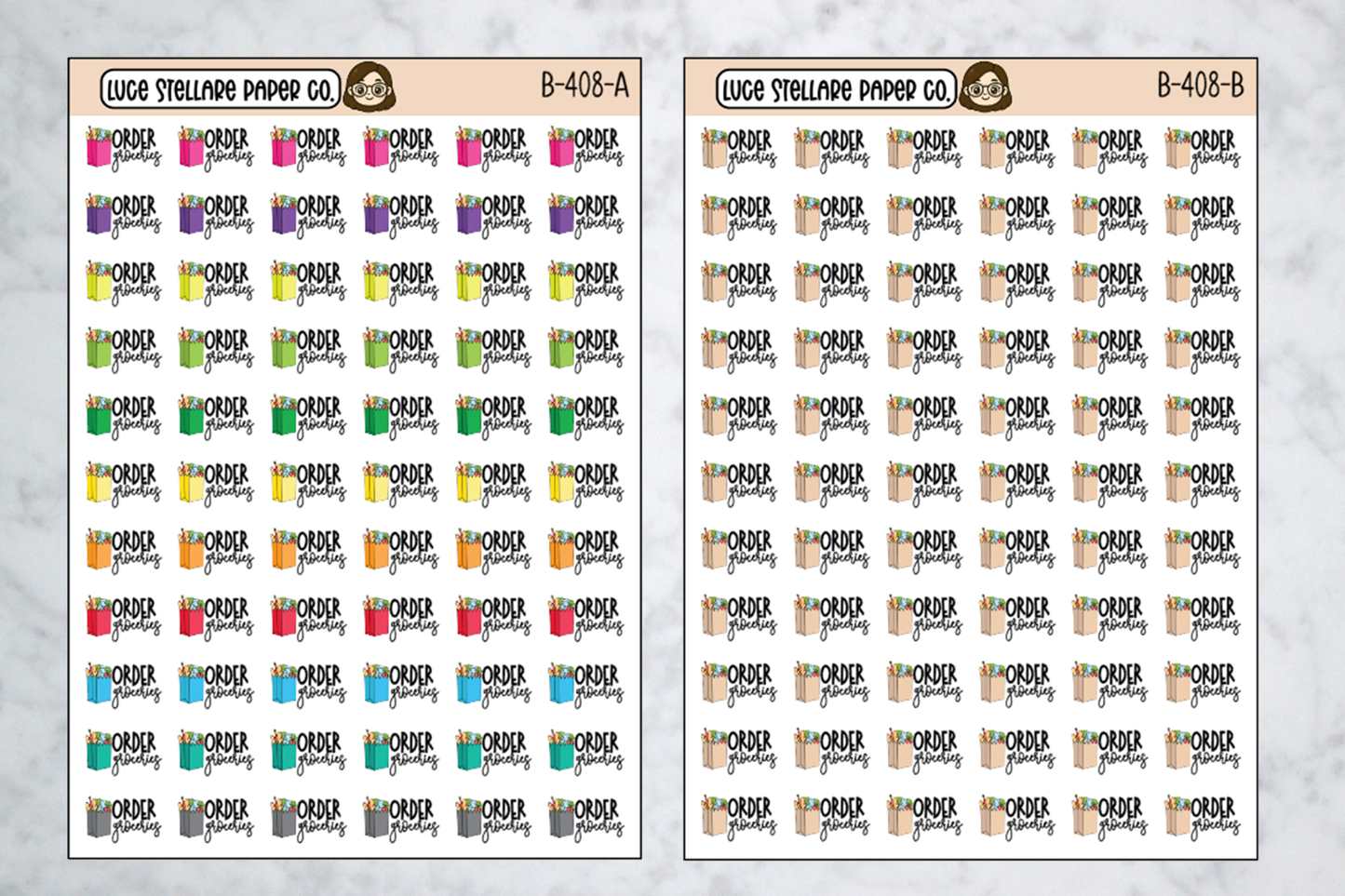 Order Groceries Stickers / B-408