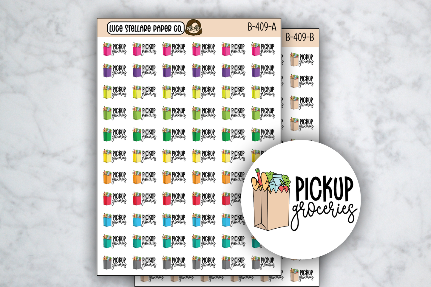 Pickup Groceries Stickers / B-409