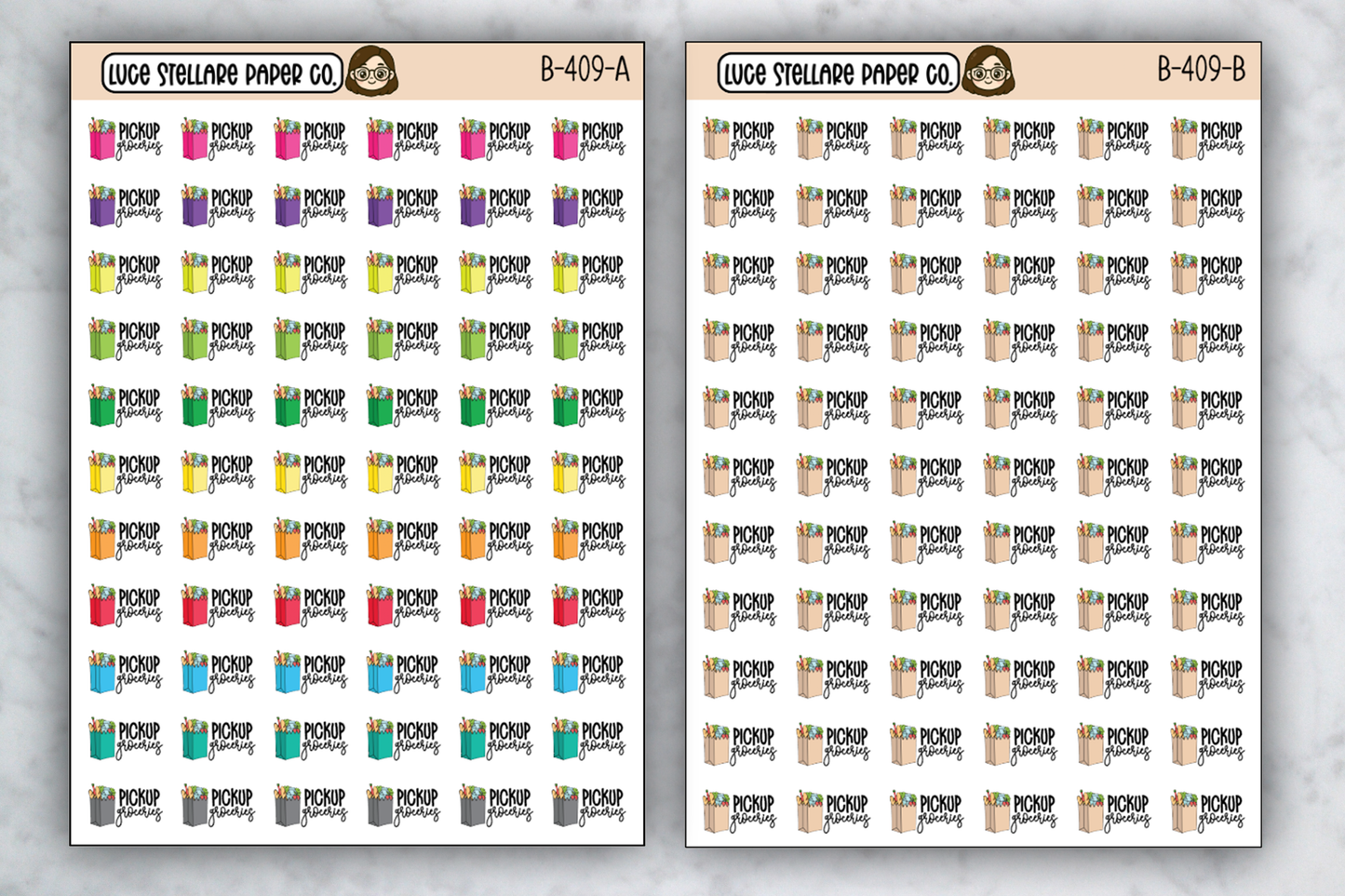 Pickup Groceries Stickers / B-409