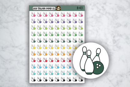 Bowling Planner Stickers /  B-413
