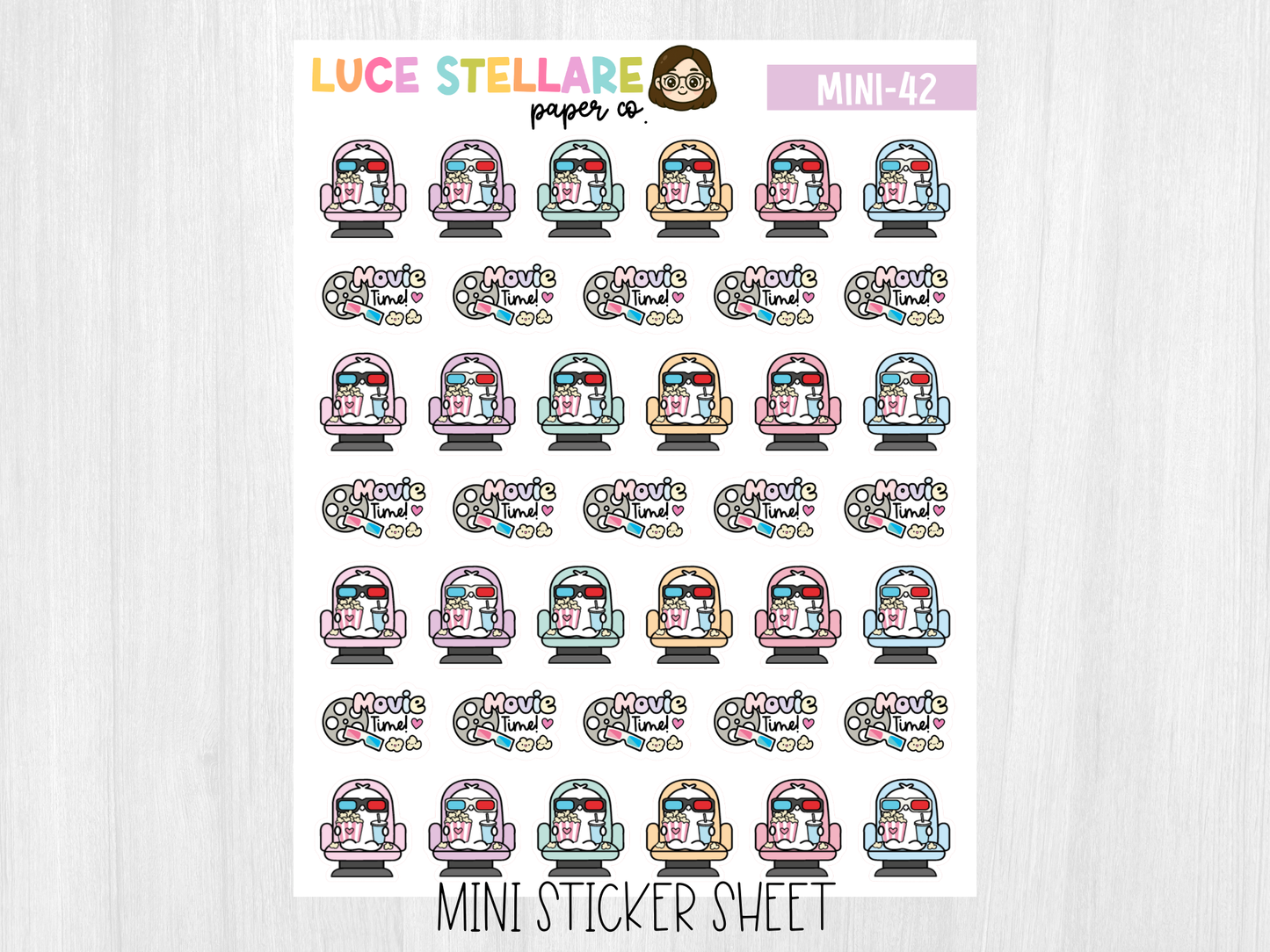 Movies Sticker Sheet / M-42