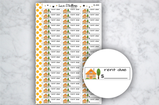 Rent Due Stickers / B-444