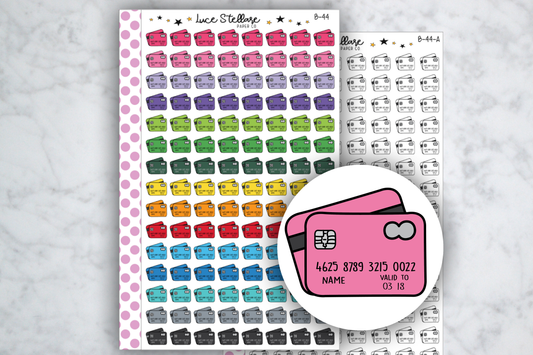 Credit Card Icon Stickers / B-44