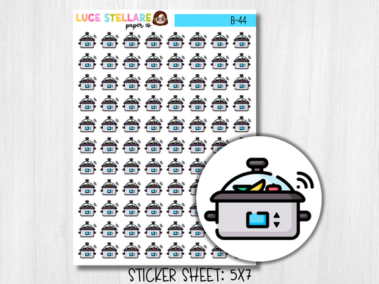 Slow Cooker Icon Stickers / B-44