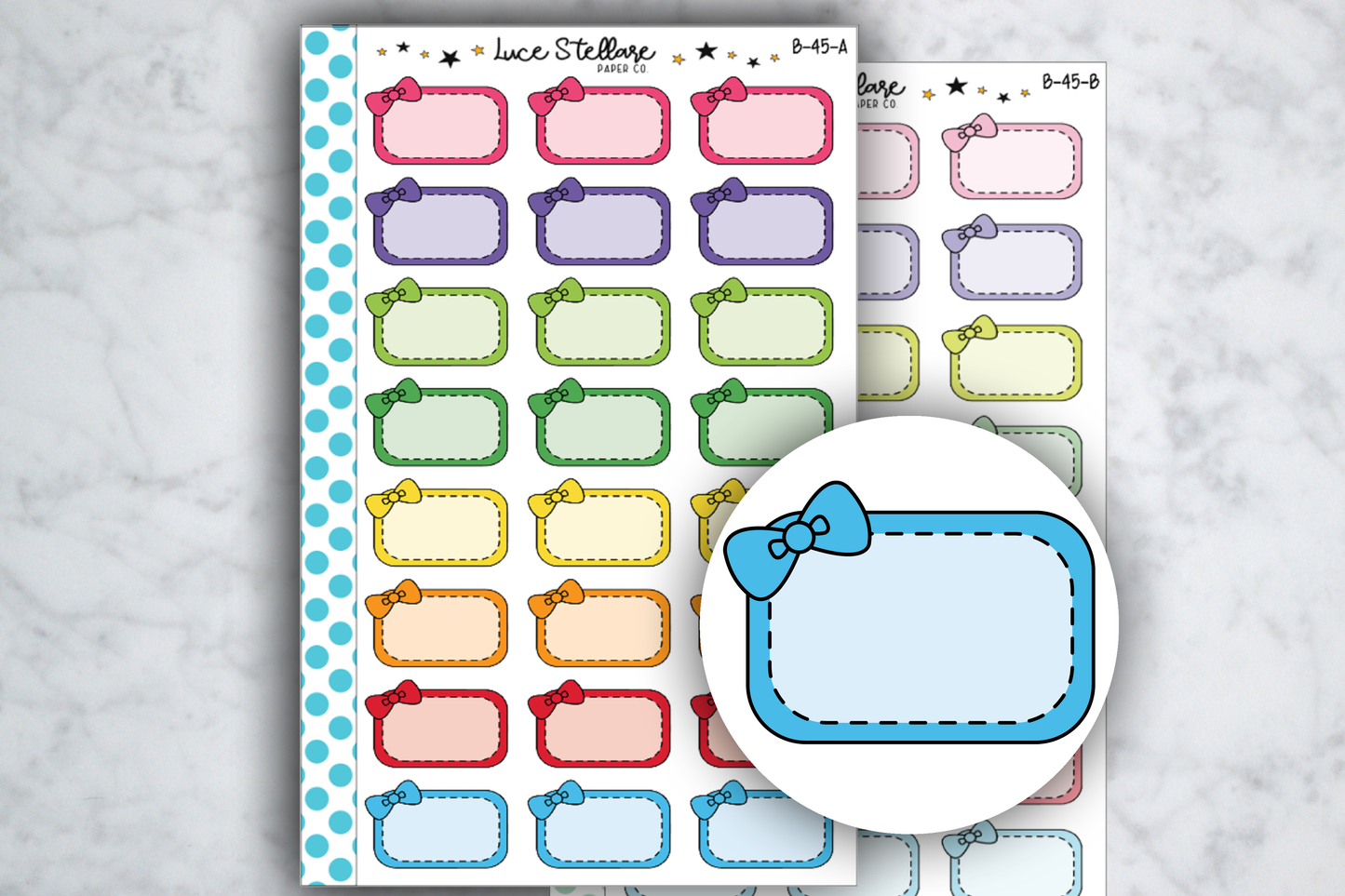 Half Box with Bow Stickers / B-45