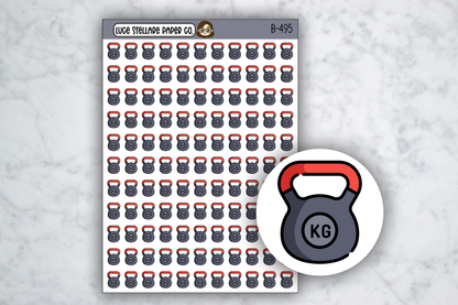 Kettlebell Icon Stickers / B-495