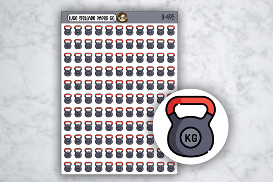 Kettlebell Icon Stickers / B-495