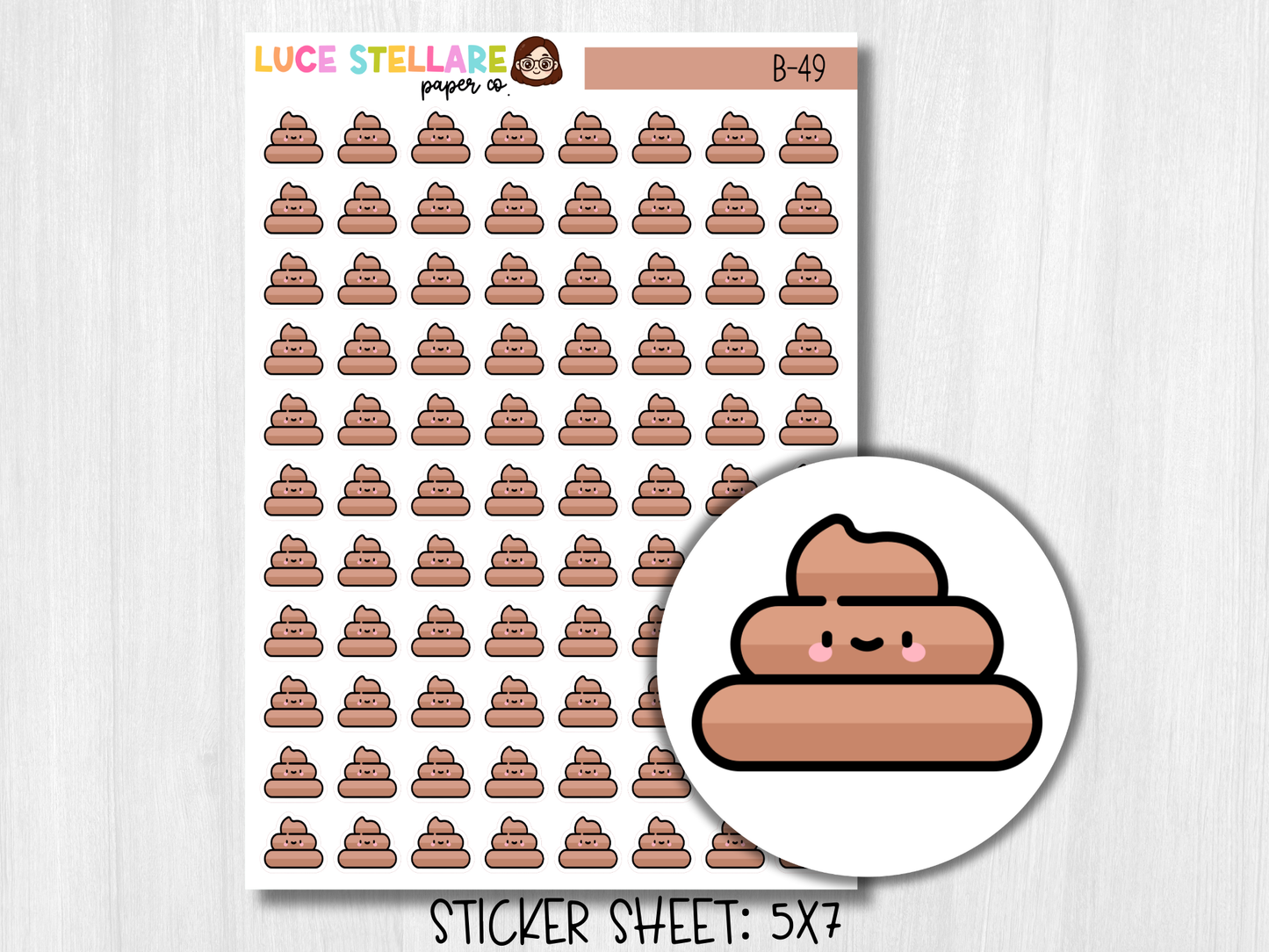Poop Icon Stickers / B-49