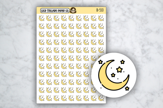 Moon Icon  Stickers / B-510