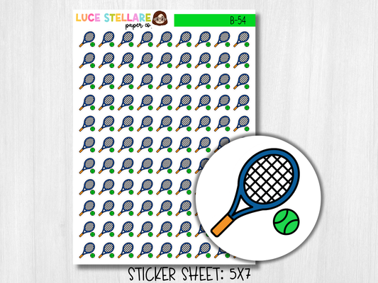 Tennis Racket Icon Stickers / B-54