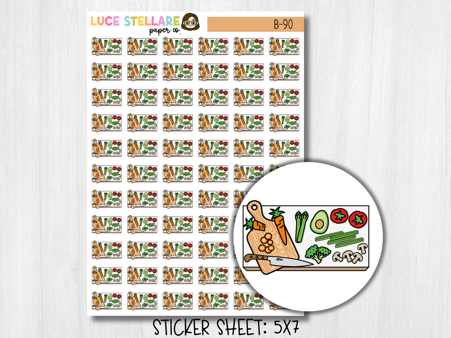 Meal Prep Flat Lay Planner Stickers / B-90