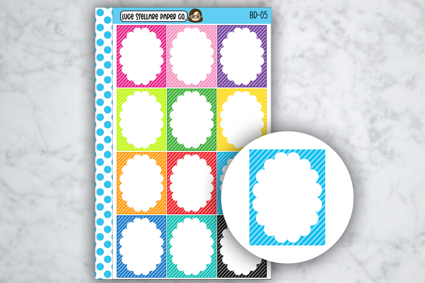 Bubble Full Boxes Stickers / BD-05