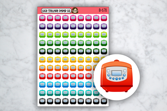 Slow Cooker Icon Stickers / B-678