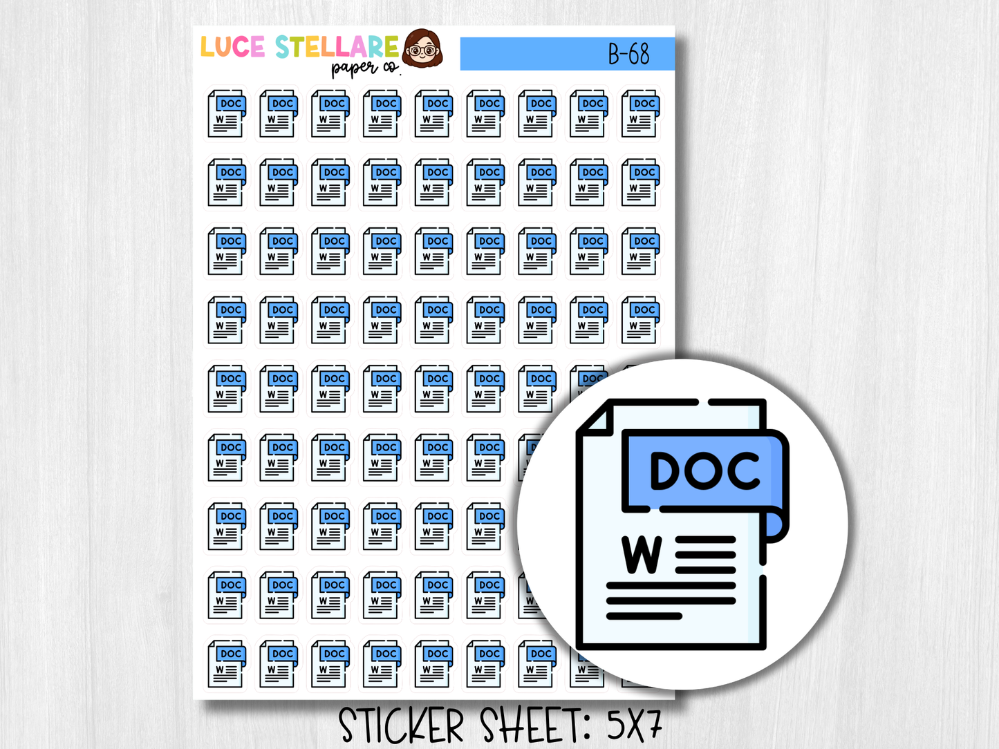 Document Planner Stickers / B-68