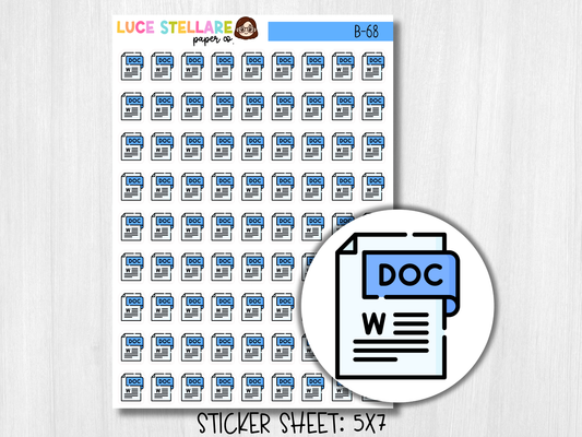 Document Planner Stickers / B-68