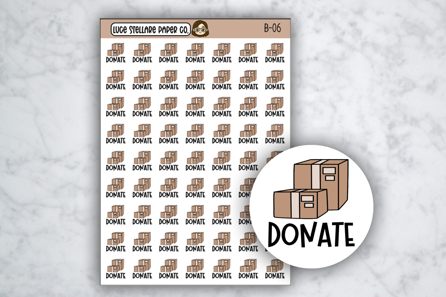 Donate Planner Stickers / B-06