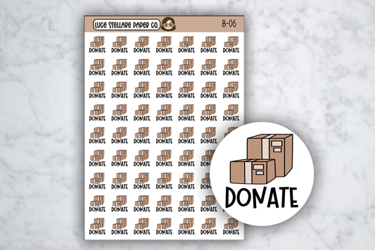 Donate Planner Stickers / B-06