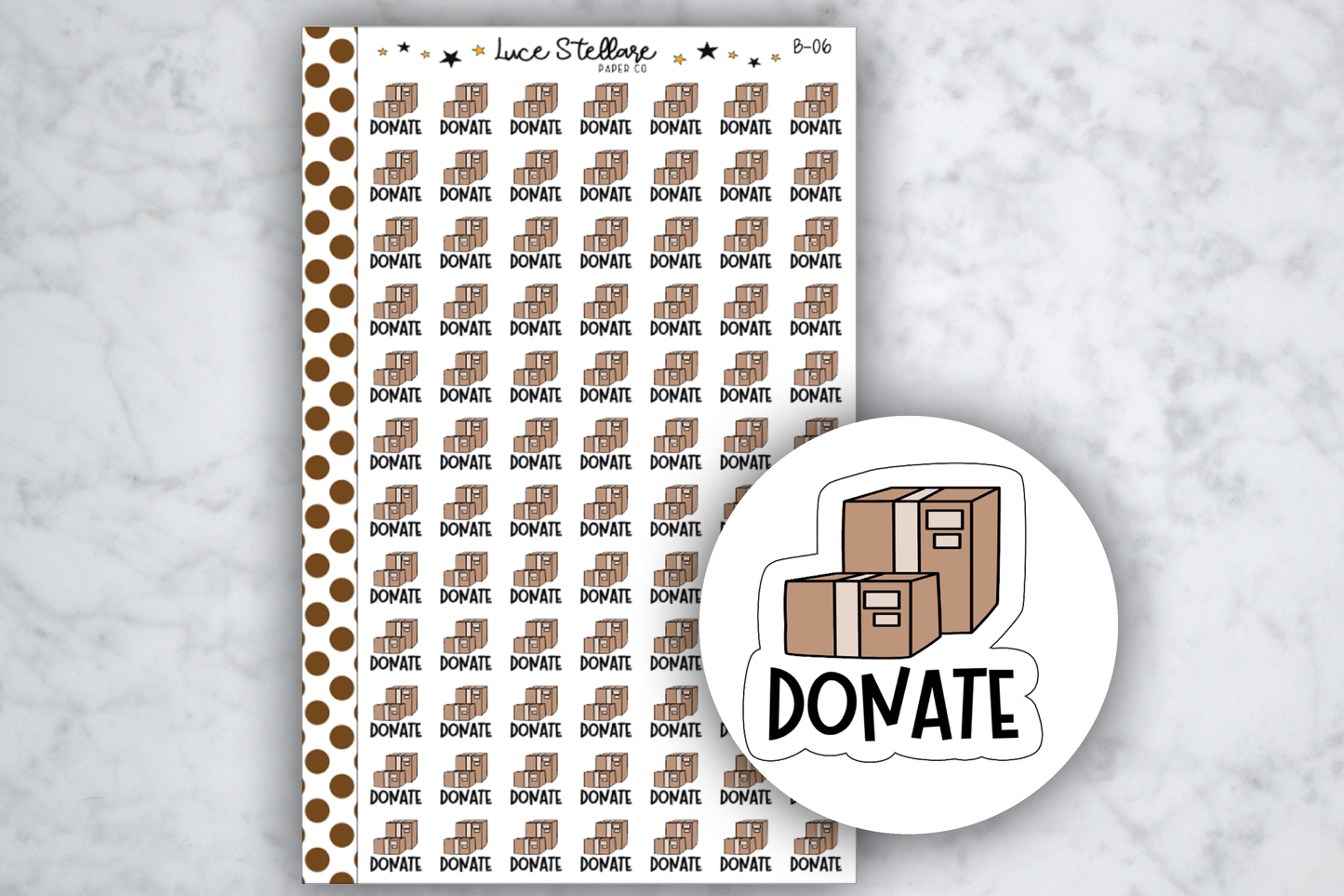 Donate Planner Stickers / B-06
