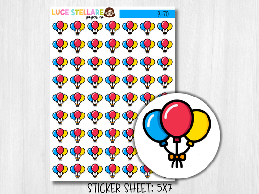 Balloons Planner Stickers / B-70