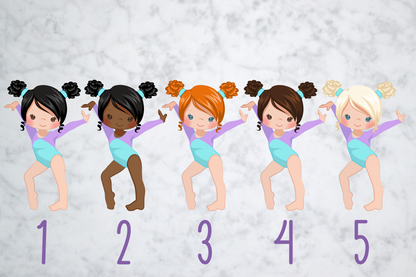 Gymnastics Reminder Stickers / B-703