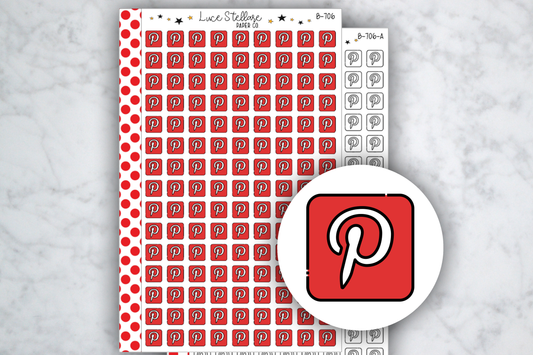 Pinterest Icon Stickers / B-706