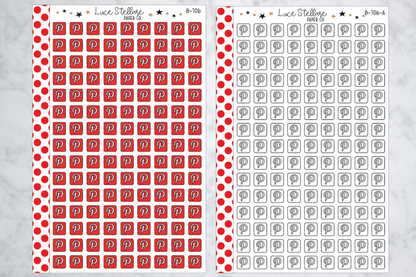 Pinterest Icon Stickers / B-706