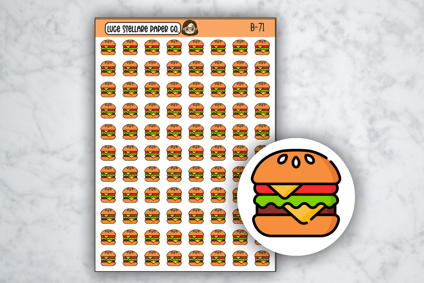 Hamburger Icon Stickers / B-71