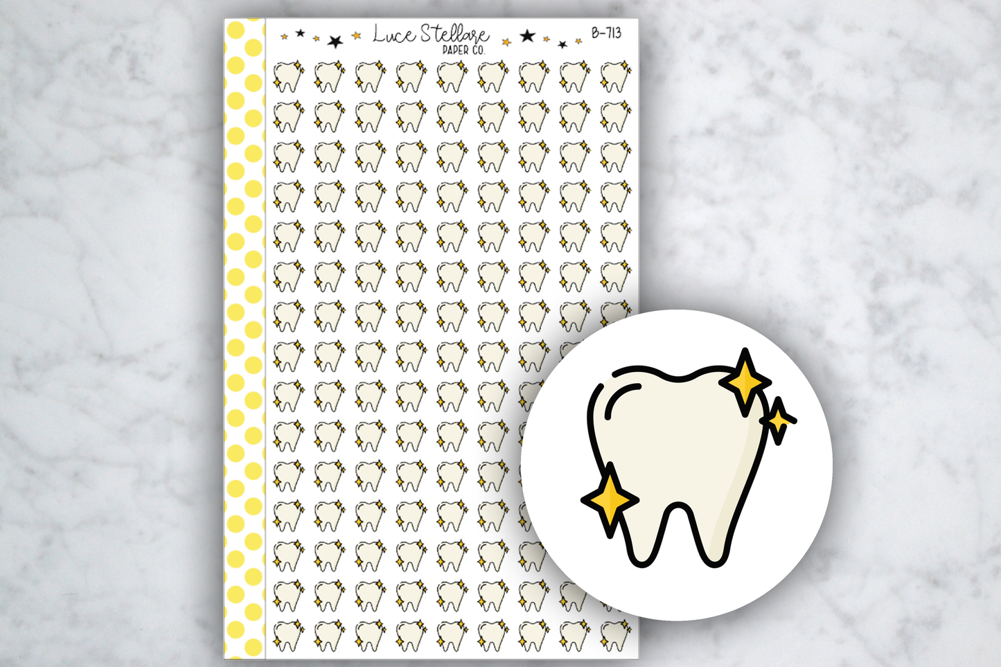 Tooth Icon Stickers / Dentist Appointment / B-713