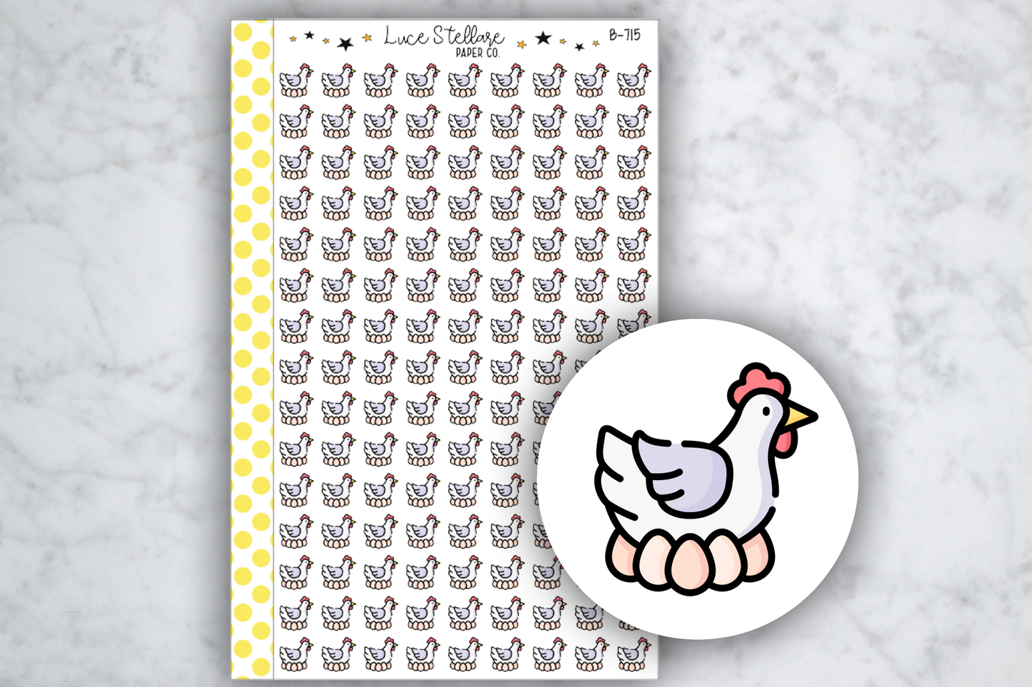 Chicken Planner Stickers / B-715