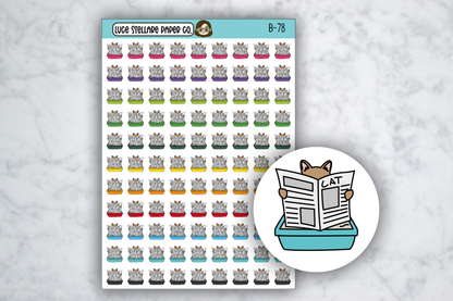 Cat Litter Icon Stickers /  B-78