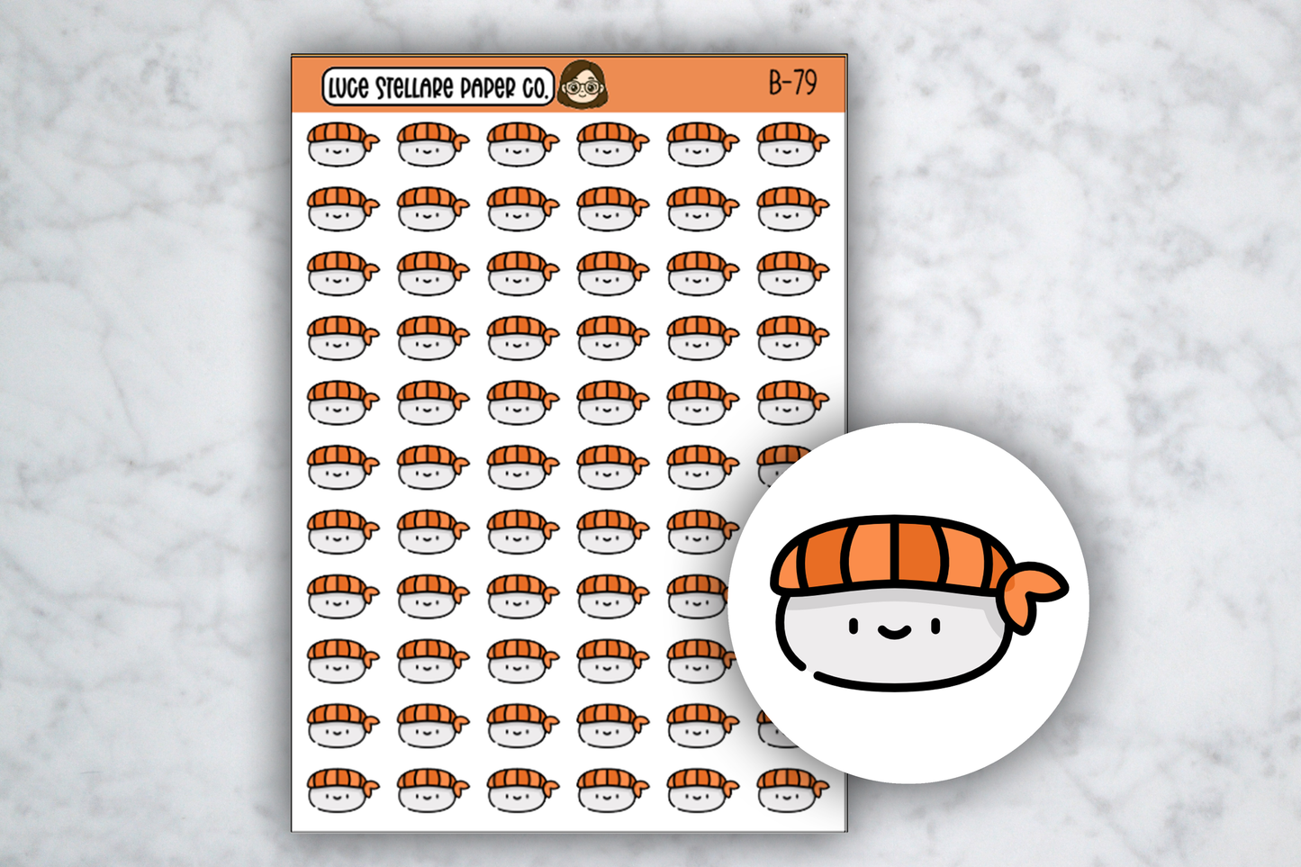 Sushi Icon Stickers / B-79