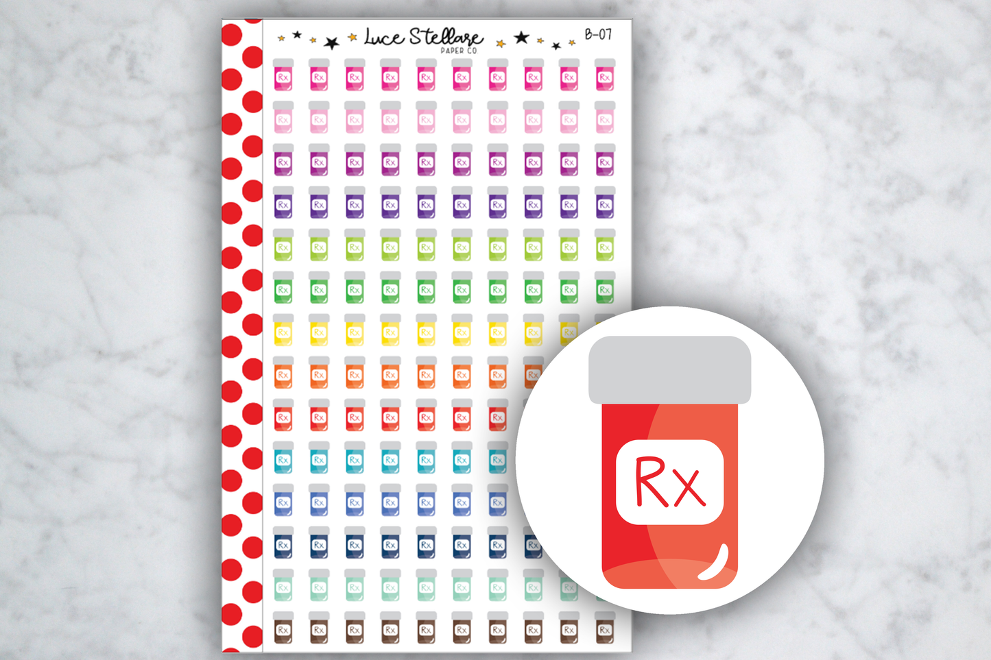 Medication Planner Stickers / B-07