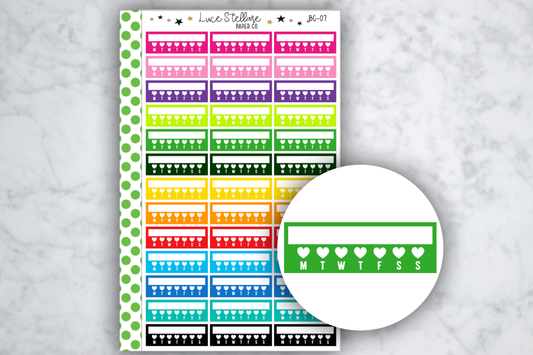 Weekly Habit Tracker Box Stickers / BC-07