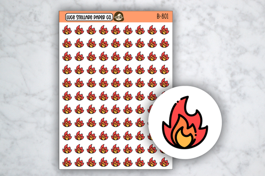 Flames Icon Stickers / B-801