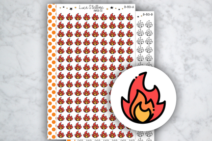 Flames Icon Stickers / B-801
