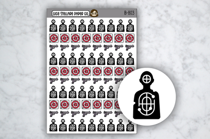 Target Practice Icon Stickers /B-803