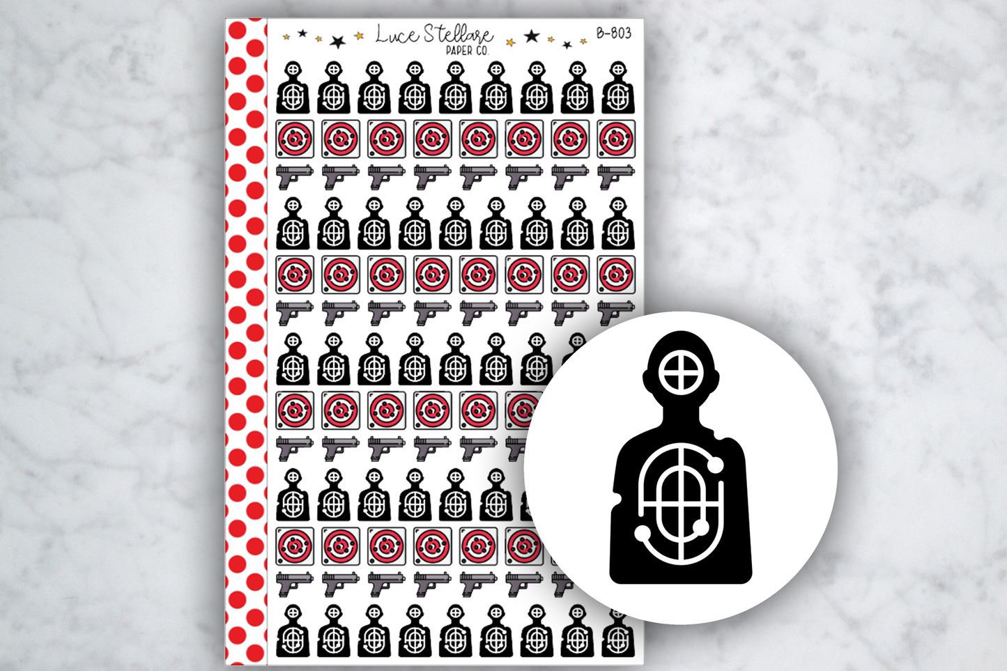 Target Practice Icon Stickers /B-803