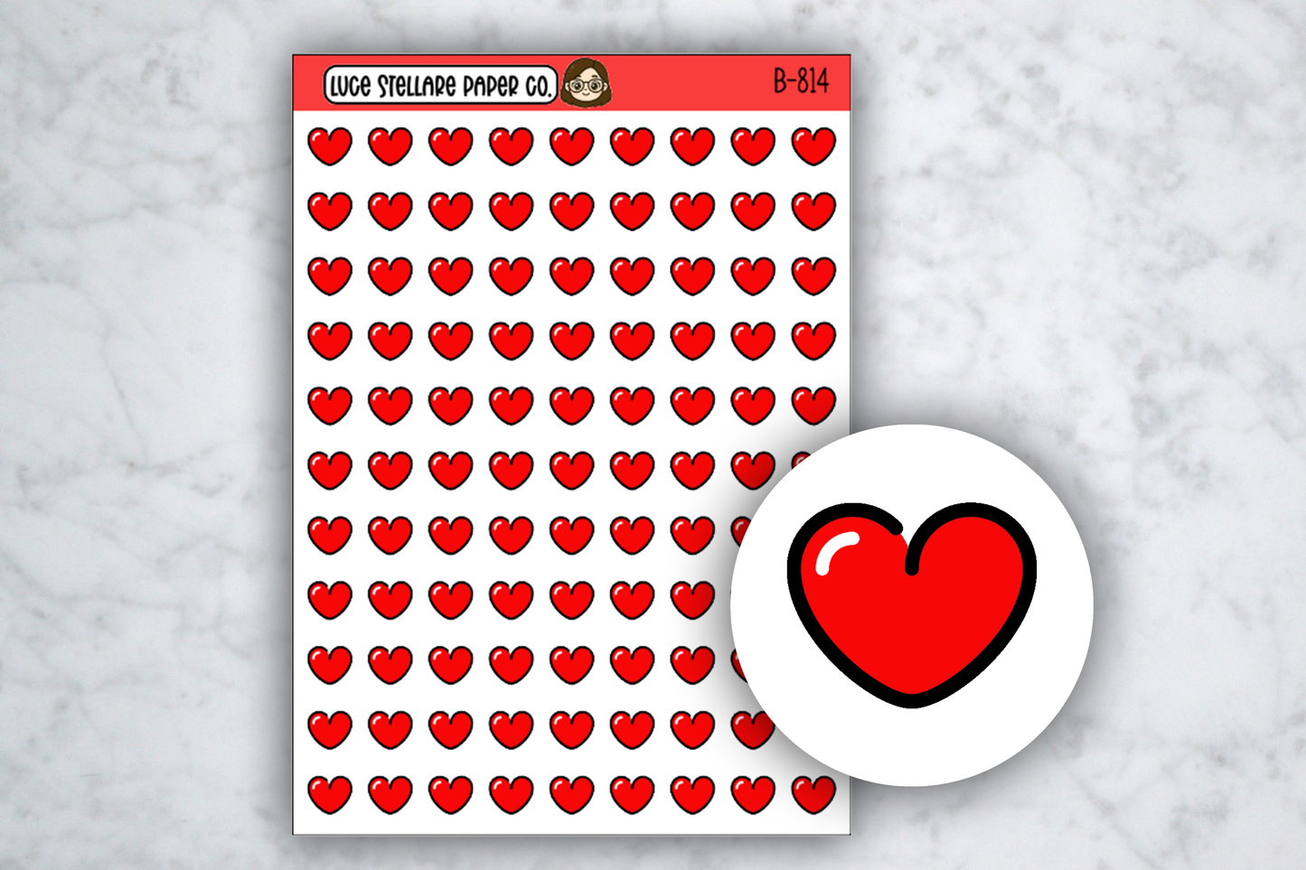 Heart  Icon Stickers / B-814