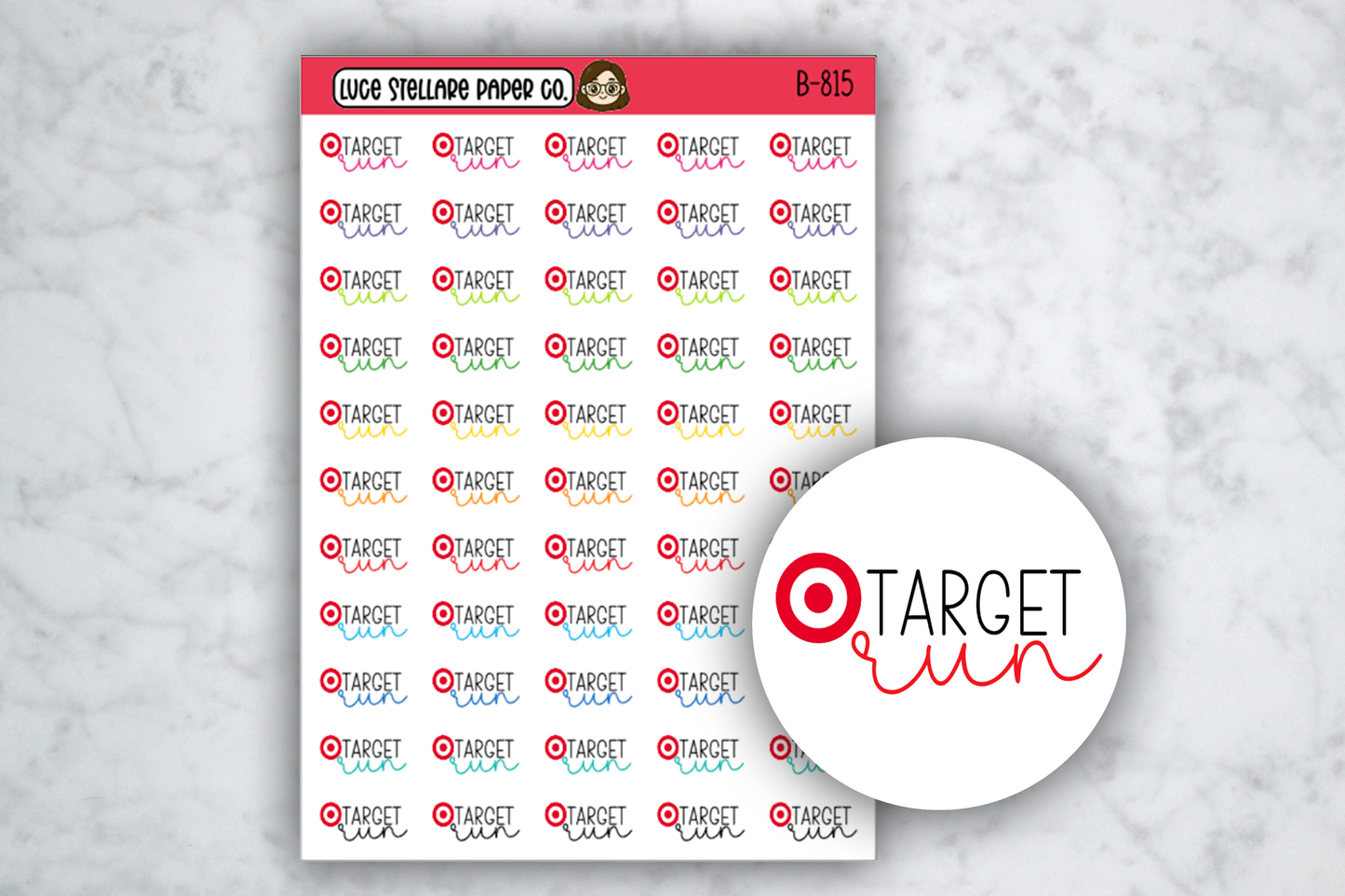 Target Run  Stickers / B-815