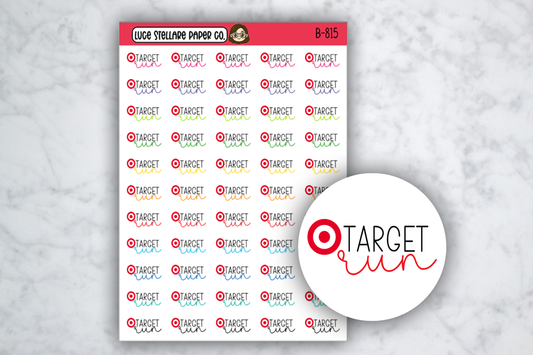 Target Run  Stickers / B-815
