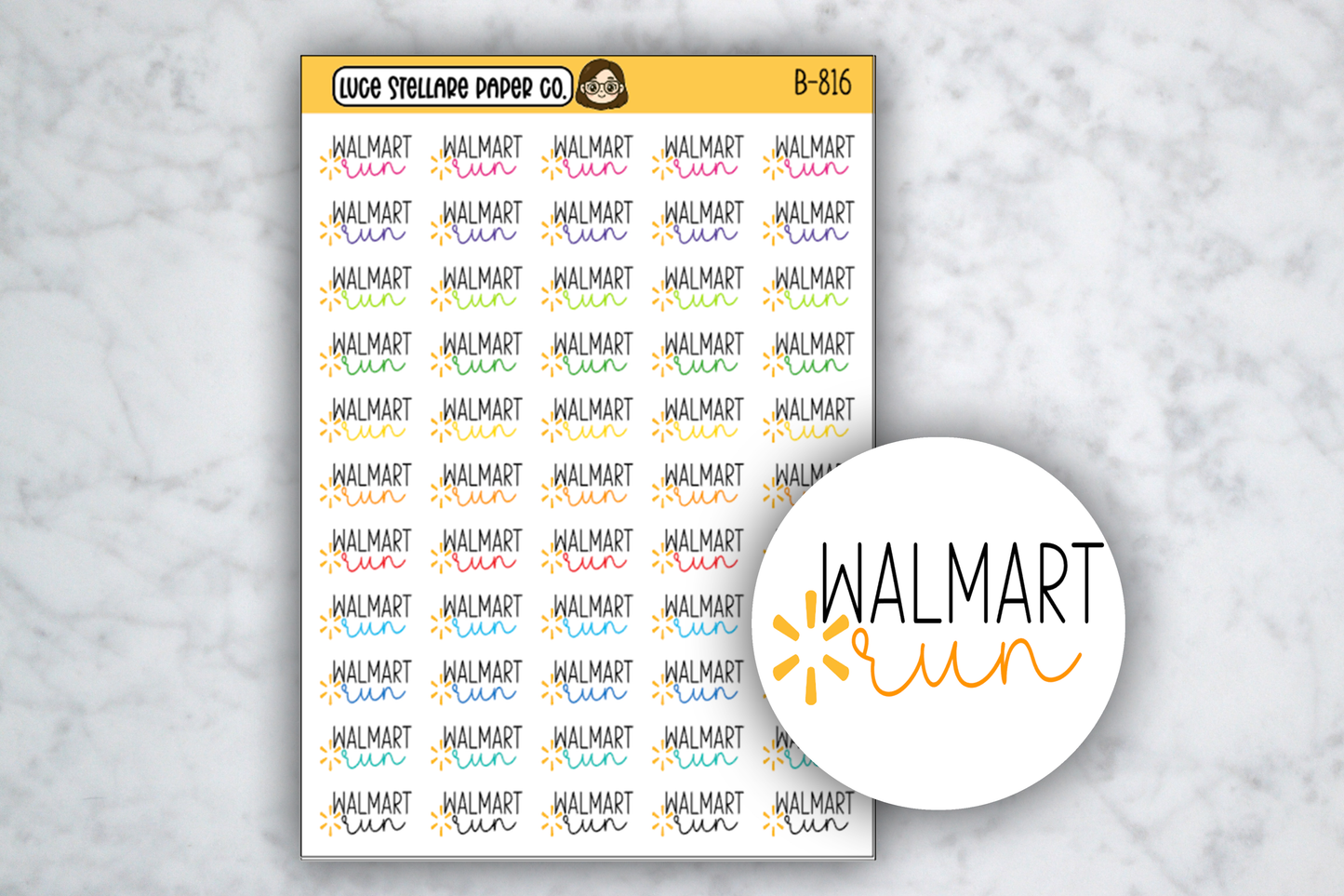 Walmart Run  Stickers / B-816