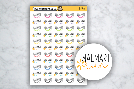 Walmart Run  Stickers / B-816