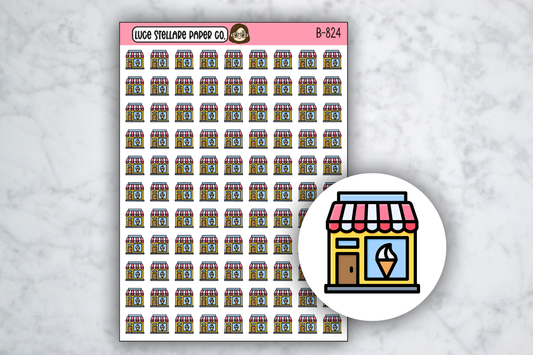 Ice Cream Shop Icon Stickers / B-824
