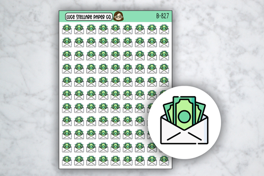 Money Envelope Icon Stickers / B-827