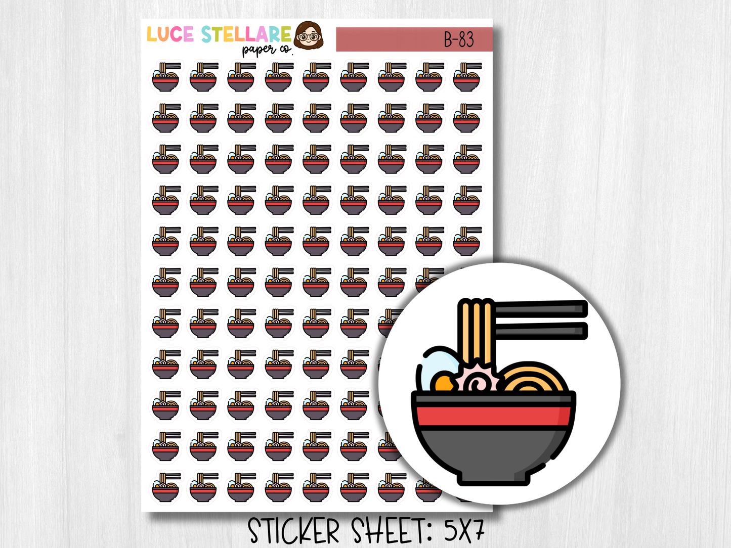 Ramen Planner Stickers / B-83