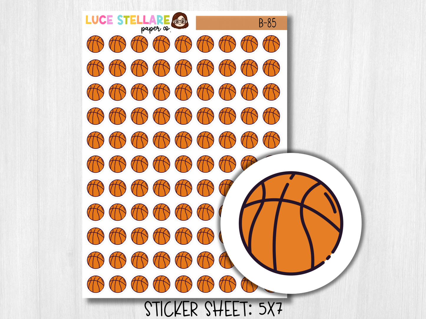 Basketball Planner Stickers / B-85