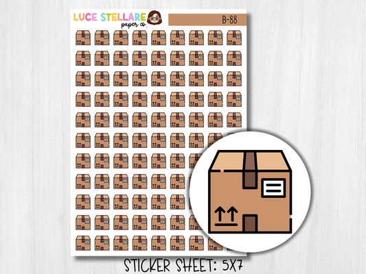 Shipping Boxes Planner Stickers / B-88