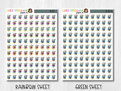Cleaning Bucket Planner Stickers / B-89