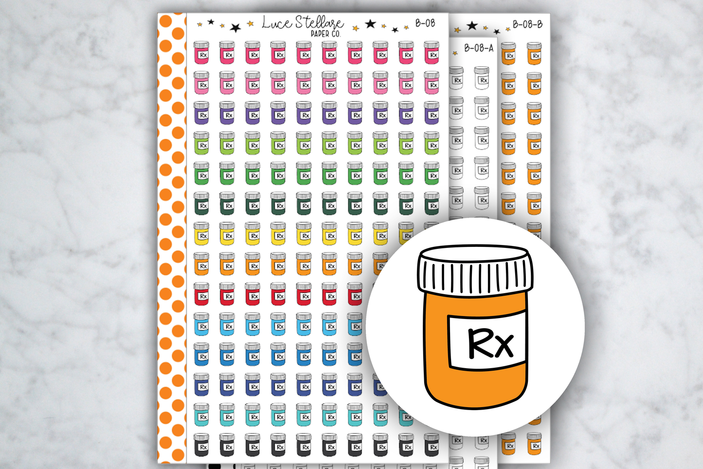 Medication Planner Stickers / B-08